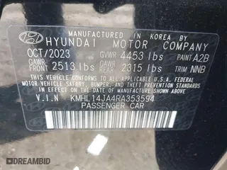 2024 Hyundai Sonata SEL with VIN KMHL14JA4RA353594, listed as a IAAI auction lot 41772726 with 12,643 mi miles. Bid and sale history available at carsss.com. Image 9.
