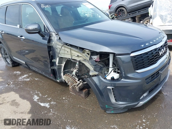 2022 Kia Telluride SX with VIN 5XYP54HC2NG253361, listed as a IAAI auction lot 41865666 with 26,473 mi miles and . Bid and sale history available at DreamBid. Image 6.
