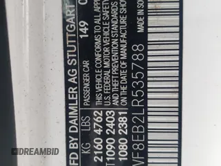 2020 Mercedes-Benz C 300 with VIN WDDWF8EB2LR535788, listed as a Copart auction lot 51063805 with Not Provided miles and Clean Title. Bid and sale history available at DreamBid. Image 12.