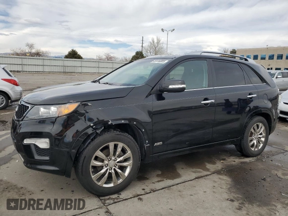 2012 Kia Sorento SX with VIN 5XYKWDA23CG191362, listed as a Copart auction lot 49136805 with 135,734 mi miles and Salvage Title. Bid and sale history available at carsss.com. Image 1.