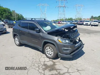 2018 Jeep Compass Sport with VIN 3C4NJCAB9JT411468, listed as a IAAI auction lot 42408617 with 86,042 mi miles and . Bid and sale history available at DreamBid. Image 1.