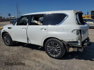 2018 Infiniti QX80 with VIN JN8AZ2NE9J9195382, listed as a Copart auction lot 71923024 with 92,900 mi miles and Salvage Title. Bid and sale history available at carsss.com. Image 2.