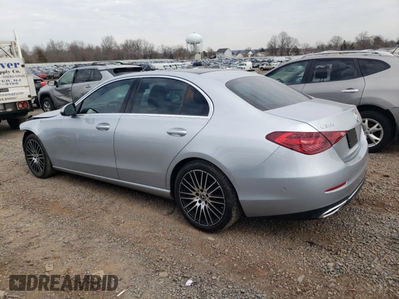 2022 Mercedes-Benz C 300 with VIN W1KAF4HB8NR016858, listed as a Copart auction lot 46455435 with 18,856 mi miles and Salvage Title. Bid and sale history available at DreamBid. Image 2.
