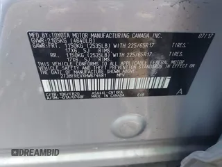 2017 Toyota RAV4 LE with VIN 2T3BFREVXHW674681, listed as a IAAI auction lot 42657353 with 80,022 mi miles and . Bid and sale history available at DreamBid. Image 9.
