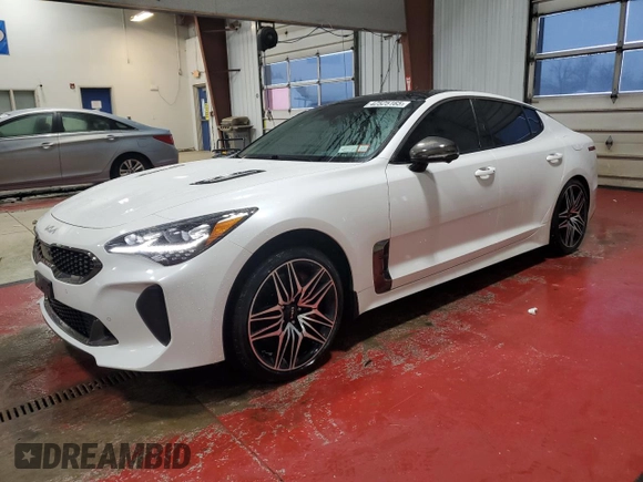 2022 Kia Stinger GT2 with VIN KNAE55LC8N6106126, listed as a Copart auction lot 42525165 with 49,829 mi miles and Salvage Title. Bid and sale history available at DreamBid. Image 1.