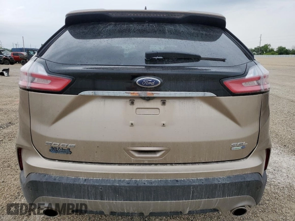 2020 Ford Edge SEL with VIN 2FMPK4J99LBB26420, listed as a Copart auction lot 59348975 with 75,775 mi miles and Salvage title. Bid and sale history available at DreamBid. Image 6.