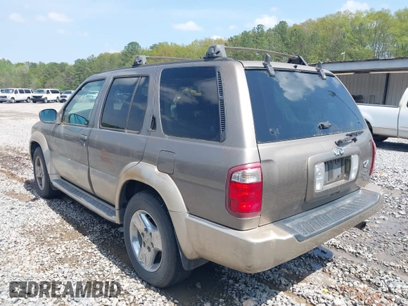 2001 Infiniti QX4 with VIN JNRDR09X11W201136, listed as a IAAI auction lot 41904963 with 198,345 mi miles and . Bid and sale history available at DreamBid. Image 3.