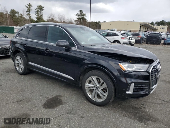 2021 Audi Q7 Premium with VIN WA1AXAF76MD016948, listed as a Copart auction lot 50158175 with 55,868 mi miles and Salvage title. Bid and sale history available at DreamBid. Image 4.