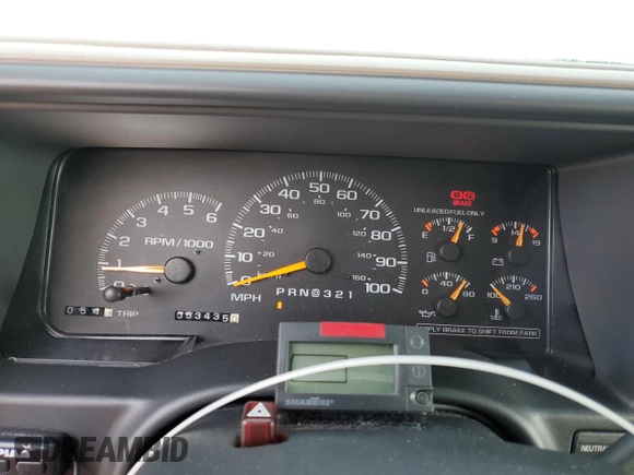 1999 Chevrolet Suburban with VIN 1GNGK26J9XJ518169, listed as a Copart auction lot 89381325 with 53,435 mi miles and Salvage Title. Bid and sale history available at carsss.com. Image 9.