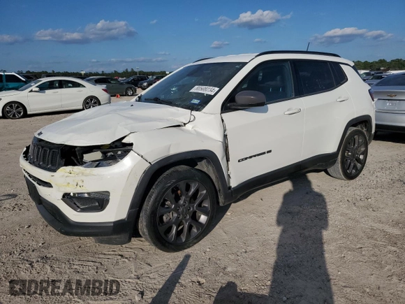 2021 Jeep Compass 80th Anniversary with VIN 3C4NJCEB3MT550073, listed as a Copart auction lot 80508234 with 29,690 mi miles and Salvage Title. Bid and sale history available at carsss.com. Image 1.