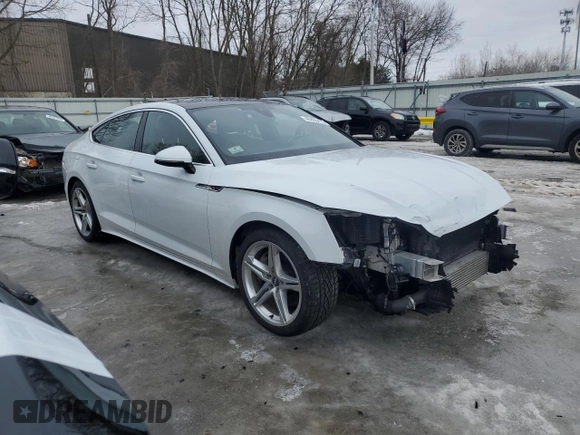 2021 Audi A5 Sportback S line Premium with VIN WAUDACF54MA005542, listed as a Copart auction lot 45805415 with 47,088 mi miles and Salvage Title. Bid and sale history available at carsss.com. Image 4.