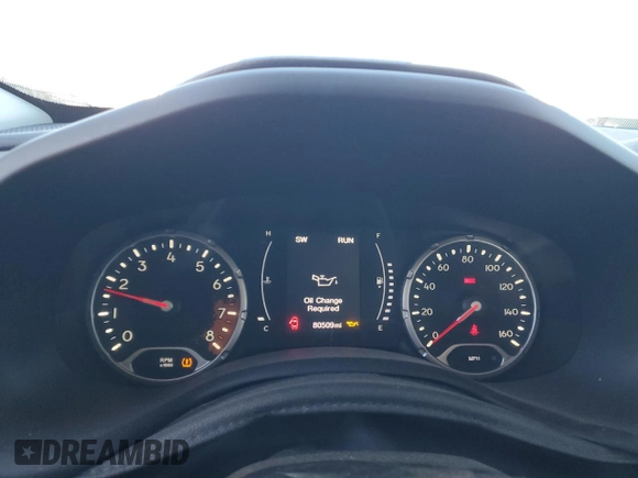 2017 Jeep Renegade Sport with VIN ZACCJAAH6HPF12808, listed as a Copart auction lot 77954704 with 80,509 mi miles and Salvage title. Bid and sale history available at DreamBid. Image 9.