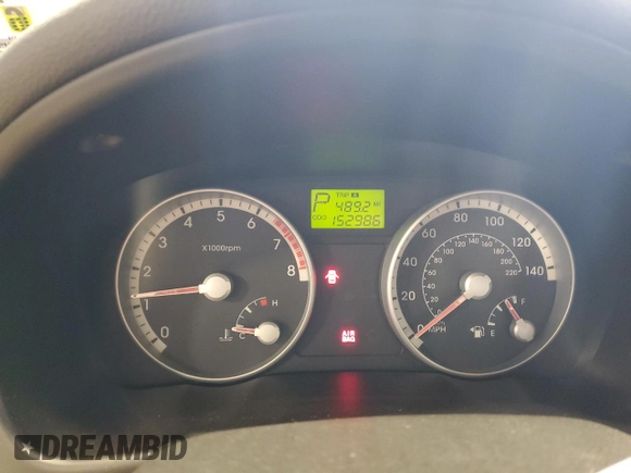 2008 Hyundai Accent GLS with VIN KMHCN46C78U279499, listed as a Copart auction lot 48026805 with 152,986 mi miles and Salvage Title. Bid and sale history available at carsss.com. Image 9.
