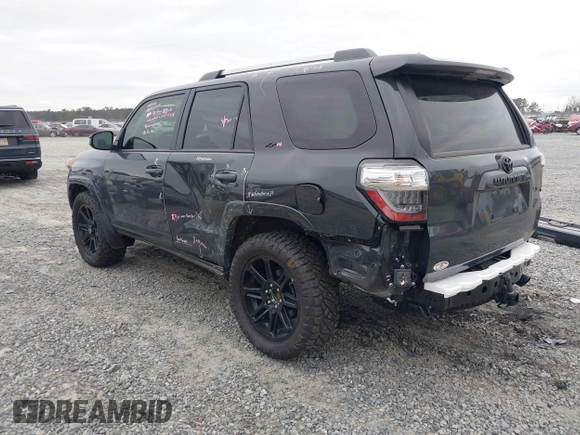 2024 Toyota 4Runner SR5 with VIN JTEEU5JR1R5312926, listed as a IAAI auction lot 41304373 with 2,396 mi miles and . Bid and sale history available at DreamBid. Image 3.