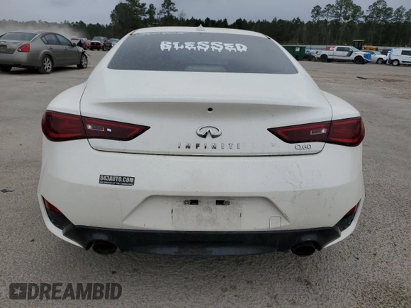 2020 Infiniti Q60 Luxe with VIN JN1EV7EK0LM340405, listed as a Copart auction lot 47387225 with 88,219 mi miles and Salvage title. Bid and sale history available at DreamBid. Image 6.