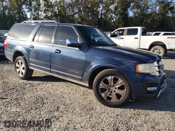 2015 Ford Expedition EL Platinum with VIN 1FMJK1LT7FEF49356, listed as a Copart auction lot 85204984 with 214,436 mi miles and Salvage Title. Bid and sale history available at carsss.com. Image 4.