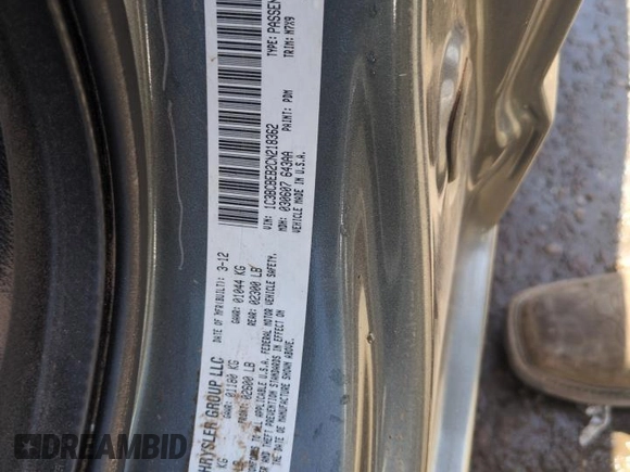 2012 Chrysler 200 Touring with VIN 1C3BCBEB2CN218362, listed as a Copart auction lot 50516815 with 105,297 mi miles and Salvage Title. Bid and sale history available at DreamBid. Image 12.