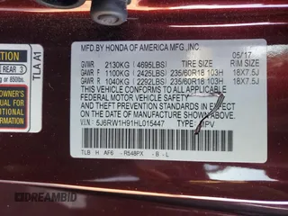 2017 Honda CR-V Touring with VIN 5J6RW1H91HL015447, listed as a Copart auction lot 49763585 with 116,158 mi miles and Salvage Title. Bid and sale history available at carsss.com. Image 15.