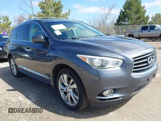2013 Infiniti JX35 with VIN 5N1AL0MM5DC341869, listed as a IAAI auction lot 41921935 with 126,897 mi miles. Bid and sale history available at carsss.com. Image 1.