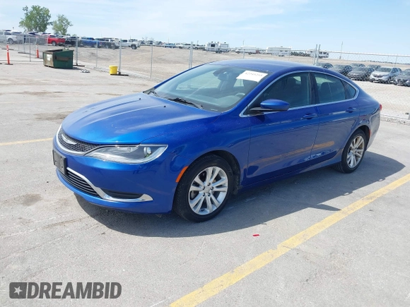 2015 Chrysler 200 Limited with VIN 1C3CCCAB6FN697289, listed as a IAAI auction lot 42245255 with 128,540 mi miles and . Bid and sale history available at DreamBid. Image 2.