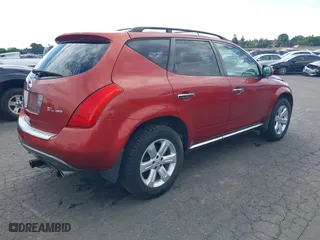 2006 Nissan Murano SL with VIN JN8AZ08W96W507878, listed as a IAAI auction lot 40136394 with 1 mi miles. Bid and sale history available at carsss.com. Image 4.