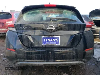 2025 Nissan LEAF S with VIN 1N4AZ1BV1SC550016, listed as a Copart auction lot 46543705 with 11 mi miles and Salvage Title. Bid and sale history available at carsss.com. Image 6.