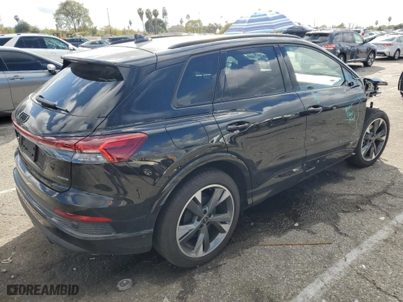 2024 Audi Q4 e-tron Premium Plus with VIN WA1LUBFZXRP050048, listed as a Copart auction lot 45412445 with NaN miles and Salvage Title. Bid and sale history available at carsss.com. Image 3.