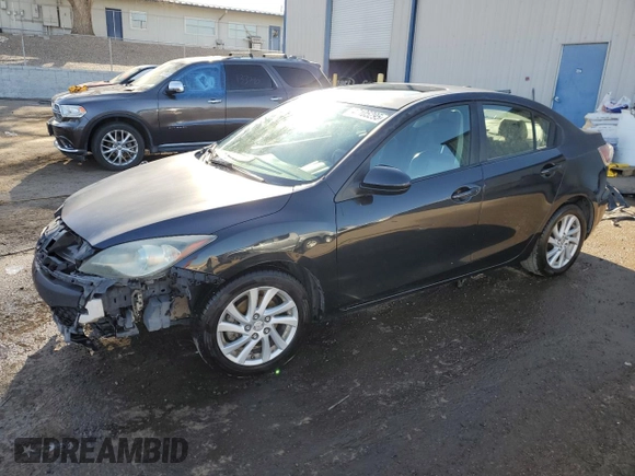 2012 Mazda 3 i Grand Touring with VIN JM1BL1W81C1576956, listed as a Copart auction lot 47105295 with Not Provided miles and Salvage Title. Bid and sale history available at carsss.com. Image 1.