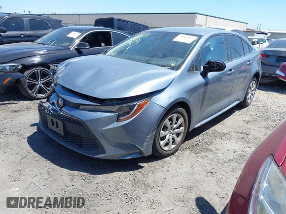 2022 Toyota Corolla LE with VIN JTDEPMAEXN3031636, listed as a IAAI auction lot 42002029 with 38,708 mi miles and . Bid and sale history available at DreamBid. Image 2.