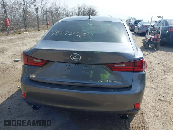 2014 Lexus IS 250 with VIN JTHCF1D21E5004144, listed as a IAAI auction lot 41847225 with 110,137 mi miles. Bid and sale history available at carsss.com. Image 16.