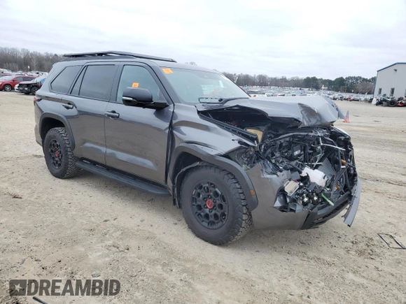 2025 Toyota Sequoia SR5 with VIN 7SVAAABA6SX050186, listed as a Copart auction lot 41531945 with 0 mi miles and Salvage Title. Bid and sale history available at carsss.com. Image 4.