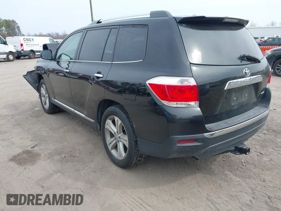 2012 Toyota Highlander Limited with VIN 5TDDK3EH7CS170207, listed as a IAAI auction lot 41711679 with 1 mi miles. Bid and sale history available at carsss.com. Image 3.