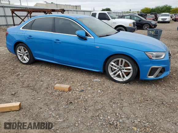 2022 Audi A4 S line Premium Plus z VIN WAUEAAF48NN014478, wystawiony jako Copart lot #51677755 z przebiegiem 56 981 mil mil oraz Szkoda całkowita • Salvage title. Historia ofert i sprzedaży dostępna na DreamBid. Obrazek 4.