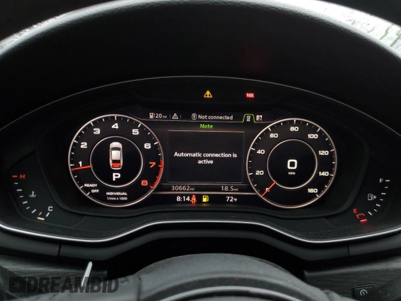 2018 Audi A5 Sportback Prestige z VIN WAUCNCF52JA099805, wystawiony jako Copart lot #68638984 z przebiegiem 30 662 mil mil oraz Szkoda całkowita • Salvage title. Historia ofert i sprzedaży dostępna na DreamBid. Obrazek 9.