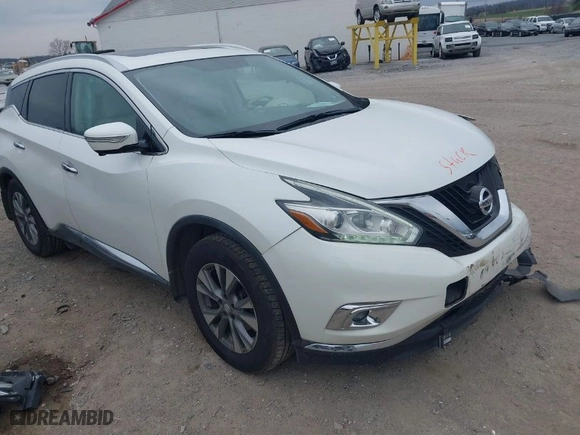 2015 Nissan Murano SV with VIN 5N1AZ2MH7FN218935, listed as a IAAI auction lot 41911132 with 198,946 mi miles. Bid and sale history available at carsss.com. Image 1.