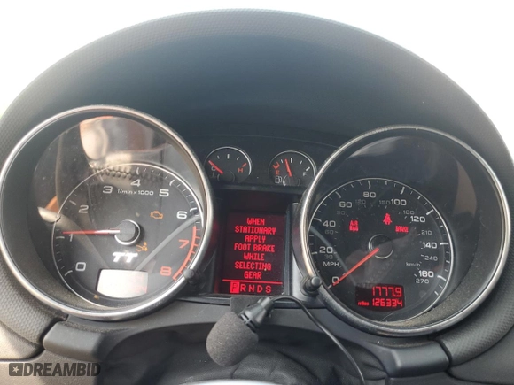 2008 Audi TT 2.0T with VIN TRUAF38JX81000228, listed as a Copart auction lot 57085724 with 126,334 mi miles and Salvage Title. Bid and sale history available at carsss.com. Image 9.