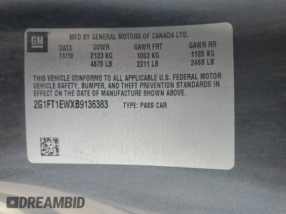 2011 Chevrolet Camaro 2SS with VIN 2G1FT1EWXB9136383, listed as a Copart auction lot 50333055 with 193,237 mi miles and Clean Title. Bid and sale history available at DreamBid. Image 12.