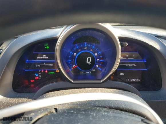 2011 Honda CR-Z EX with VIN JHMZF1D66BS001427, listed as a Copart auction lot 44369155 with 171,802 mi miles and Salvage Title. Bid and sale history available at carsss.com. Image 9.