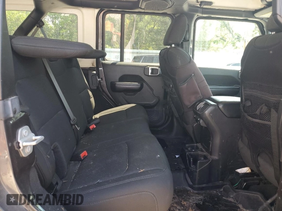 2020 Jeep Wrangler Unlimited Black and Tan with VIN 1C4HJXDGXLW221705, listed as a Copart auction lot 56224785 with 82,360 mi miles and Salvage title. Bid and sale history available at DreamBid. Image 11.