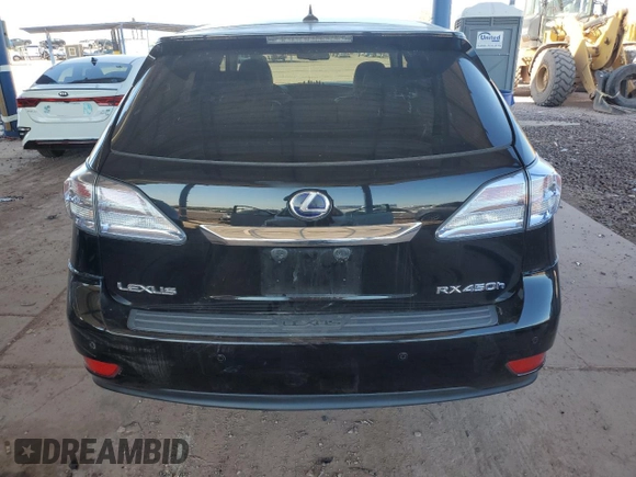 2010 Lexus RX 450h with VIN JTJZB1BA8A2001588, listed as a Copart auction lot 50193885 with 140,248 mi miles and Salvage Title. Bid and sale history available at DreamBid. Image 6.