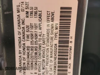 2014 Honda CR-V EX-L with VIN 2HKRM3H74EH555204, listed as a Copart auction lot 45809815 with 75,424 mi miles and Salvage Title. Bid and sale history available at DreamBid. Image 15.