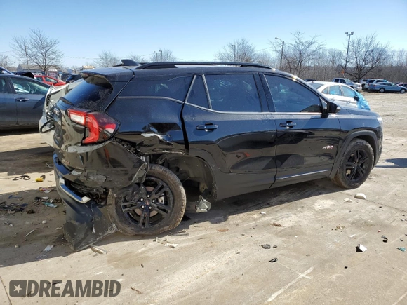 2022 GMC Terrain AT4 z VIN 3GKALYEV4NL301836, wystawiony jako Copart lot #45494515 z przebiegiem 26 987 mil mil oraz Szkoda całkowita • Salvage title. Historia ofert i sprzedaży dostępna na DreamBid. Obrazek 3.