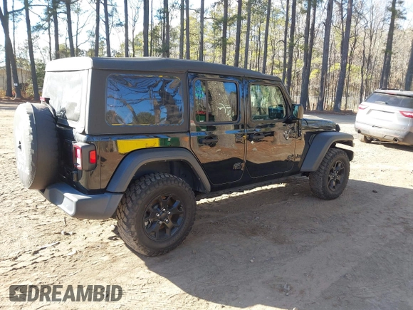 2022 Jeep Wrangler Unlimited Sport with VIN 1C4HJXDN6NW132859, listed as a IAAI auction lot 41362657 with 40,066 mi miles and . Bid and sale history available at DreamBid. Image 4.
