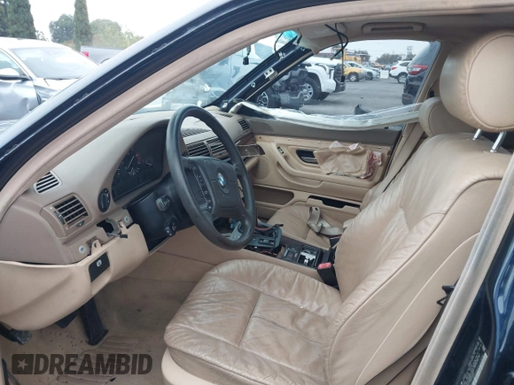 1998 BMW 7 Series with VIN WBAGF8323WDL57406, listed as a IAAI auction lot 42428227 with 93,448 mi miles and . Bid and sale history available at DreamBid. Image 5.