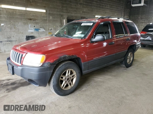 2004 Jeep Grand Cherokee Laredo with VIN 1J4GW48S04C164745, listed as a Copart auction lot 64036725 with 163,054 mi miles and Salvage title. Bid and sale history available at DreamBid. Image 1.