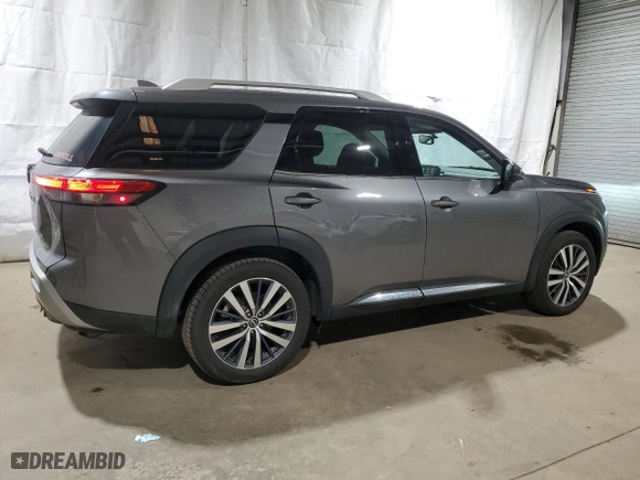2022 Nissan Pathfinder Platinum with VIN 5N1DR3DK9NC232358, listed as a Copart auction lot 50092585 with 61,426 mi miles and Clean Title. Bid and sale history available at carsss.com. Image 3.