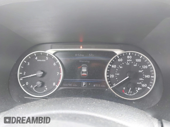2020 Nissan Sentra SV with VIN 3N1AB8CV0LY216187, listed as a IAAI auction lot 41790924 with 103,794 mi miles. Bid and sale history available at carsss.com. Image 7.