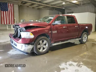 2018 Ram 1500 Big Horn z VIN 1C6RR7LT2JS247786, wystawiony jako Copart lot #55728395 z przebiegiem 60 710 mil mil oraz Szkoda całkowita • Salvage title. Historia ofert i sprzedaży dostępna na DreamBid. Obrazek 1.