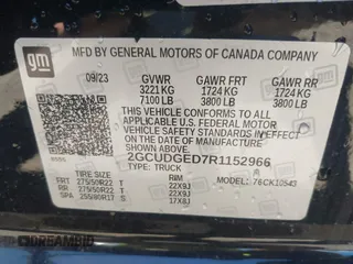 2024 Chevrolet Silverado 1500 LTZ with VIN 2GCUDGED7R1152966, listed as a IAAI auction lot 42037717 with 13,609 mi miles and . Bid and sale history available at DreamBid. Image 9.