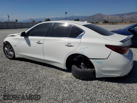 2020 Infiniti Q50 Luxe with VIN JN1EV7AP5LM206958, listed as a Copart auction lot 47239285 with 23,283 mi miles and Salvage title. Bid and sale history available at DreamBid. Image 2.